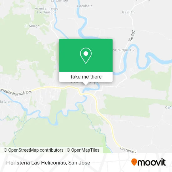 Floristería Las Heliconias map