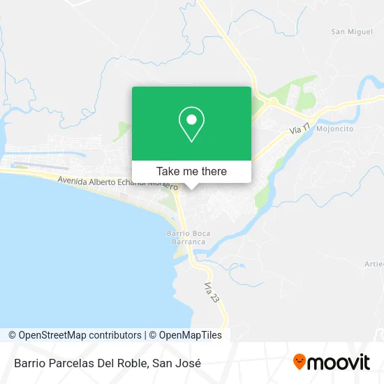 Barrio Parcelas Del Roble map