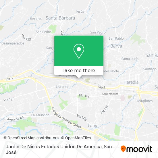 Mapa de Jardín De Niños Estados Unidos De América