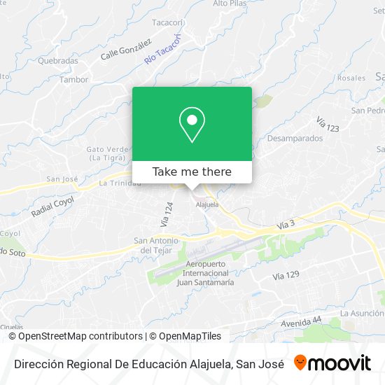 Dirección Regional De Educación Alajuela map