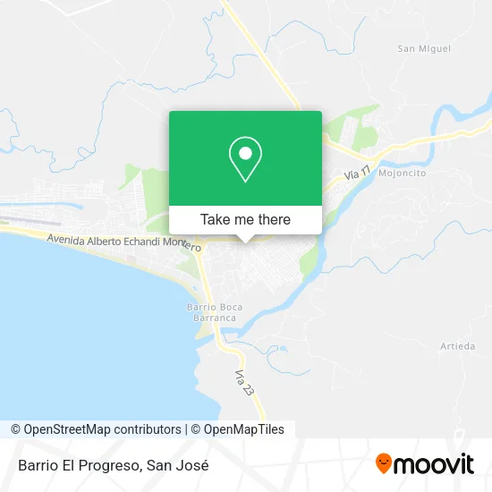 Barrio El Progreso map