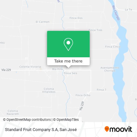 Mapa de Standard Fruit Company S.A