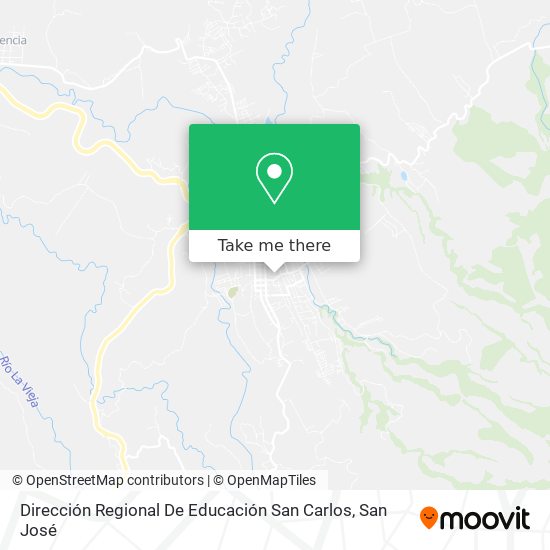 Mapa de Dirección Regional De Educación San Carlos