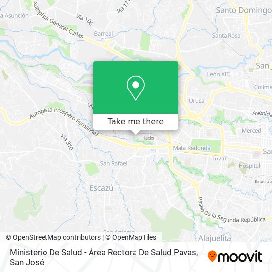 Ministerio De Salud - Área Rectora De Salud Pavas map