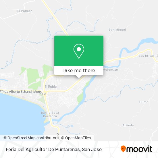 Mapa de Feria Del Agricultor De Puntarenas