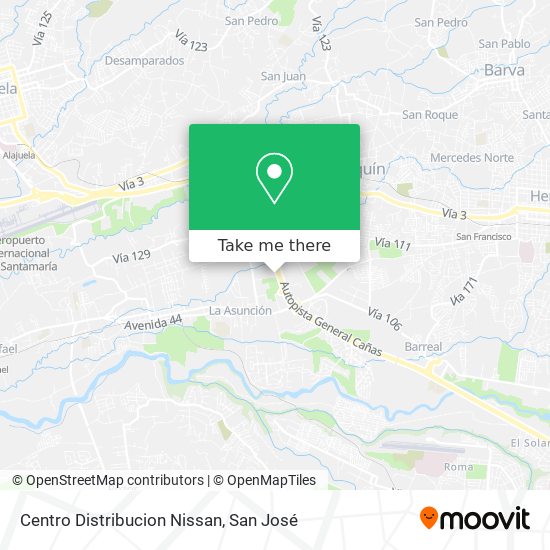 Centro Distribucion Nissan map