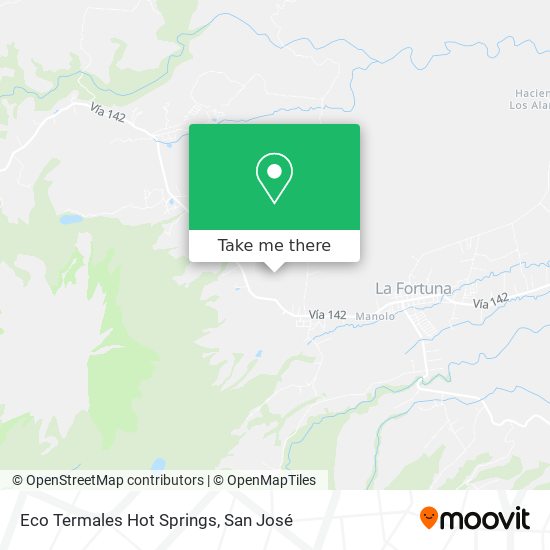 Eco Termales Hot Springs map