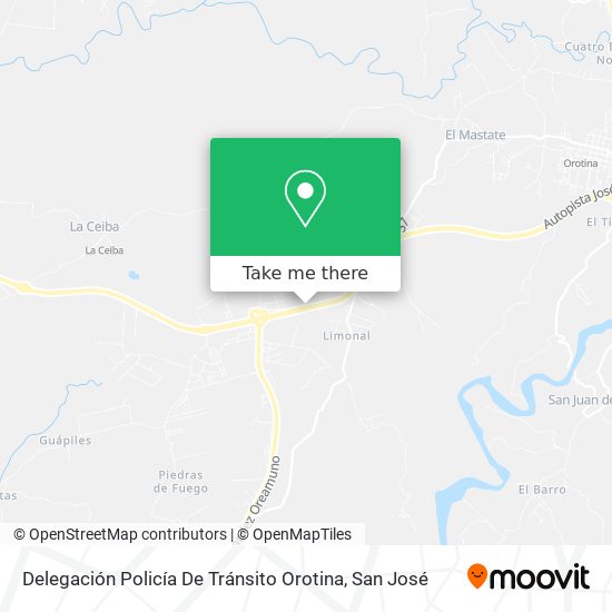 Mapa de Delegación Policía De Tránsito Orotina