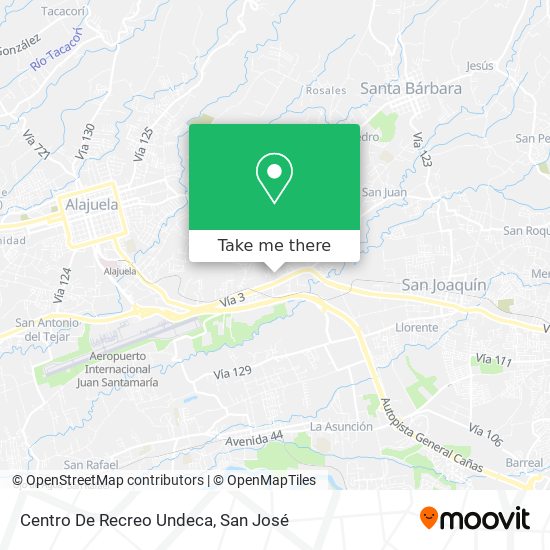 Mapa de Centro De Recreo Undeca