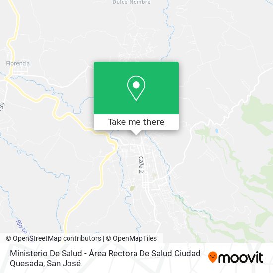 Ministerio De Salud - Área Rectora De Salud Ciudad Quesada map
