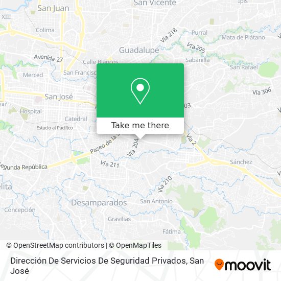 Mapa de Dirección De Servicios De Seguridad Privados