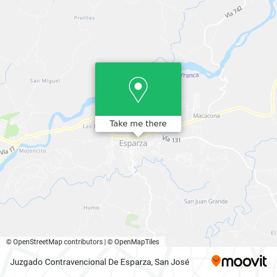 Mapa de Juzgado Contravencional De Esparza