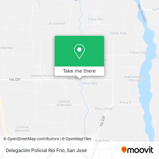 Mapa de Delegación Policial Río Frío