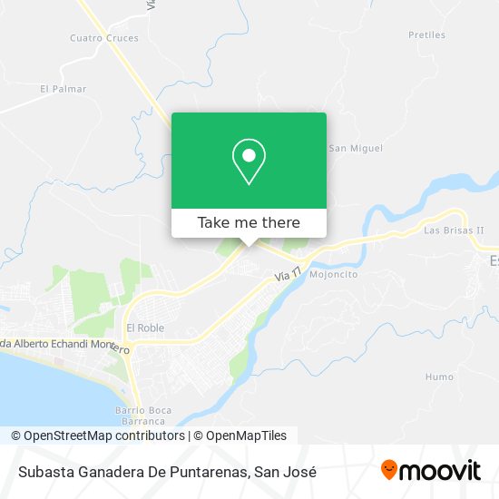 Subasta Ganadera De Puntarenas map