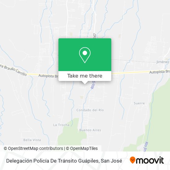 Delegación Policía De Tránsito Guápiles map