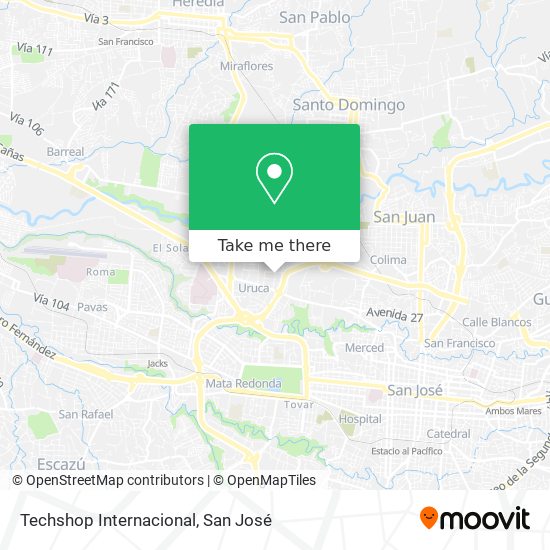 Techshop Internacional map