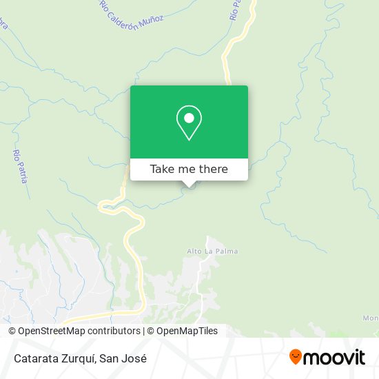 Mapa de Catarata Zurquí