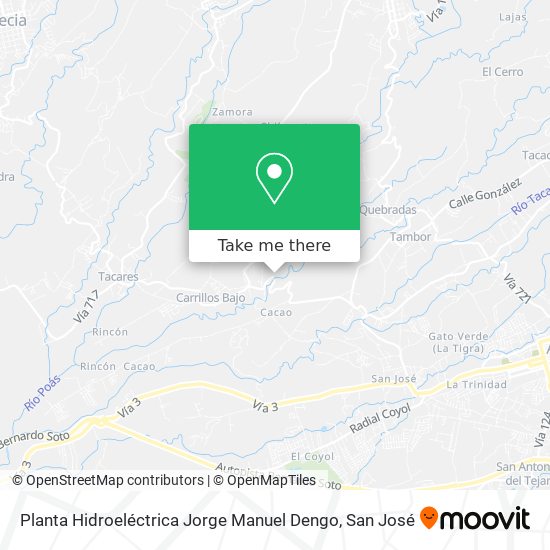 Planta Hidroeléctrica Jorge Manuel Dengo map