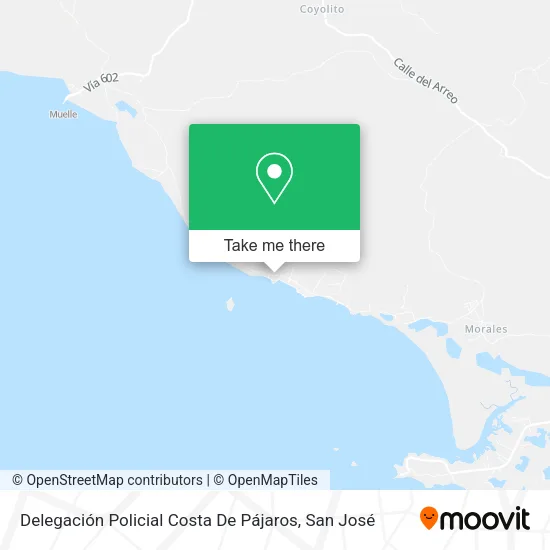 Mapa de Delegación Policial Costa De Pájaros