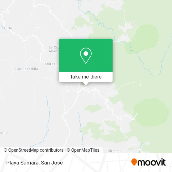 Playa Samara map