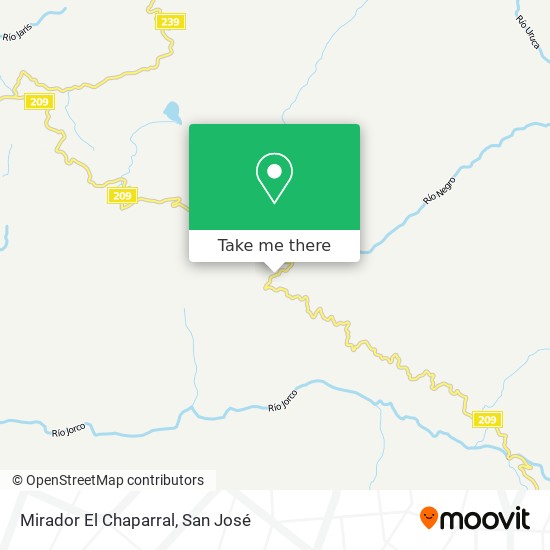 Mirador El Chaparral map
