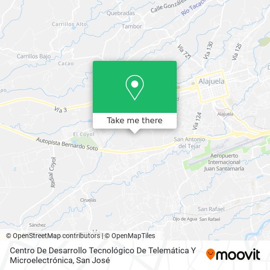 Centro De Desarrollo Tecnológico De Telemática Y Microelectrónica map