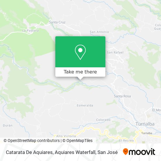 Catarata De Aquiares, Aquiares Waterfall map