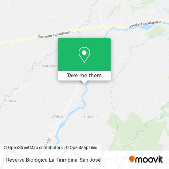 Mapa de Reserva Biológica La Tirimbina