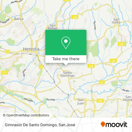 Gimnasio De Santo Domingo map