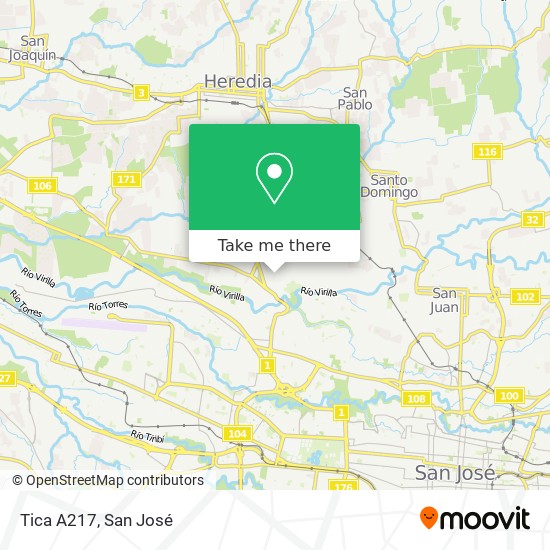 Tica A217 map
