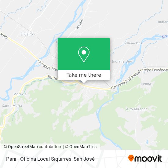 Pani - Oficina Local Siquirres map