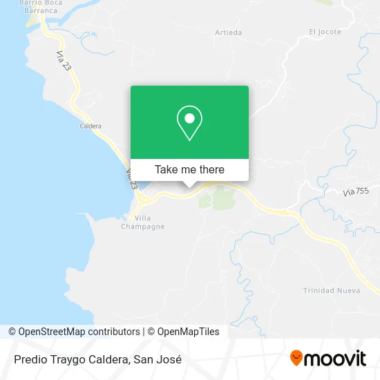 Predio Traygo Caldera map