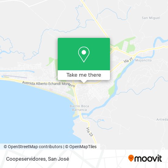 Coopeservidores map