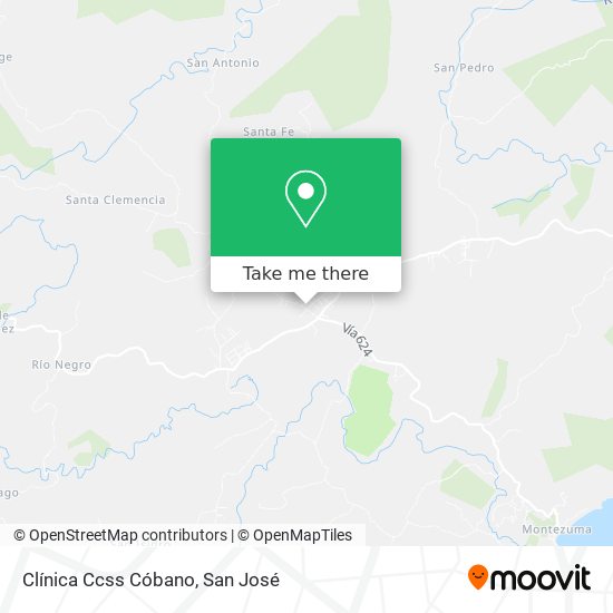 Clínica Ccss Cóbano map