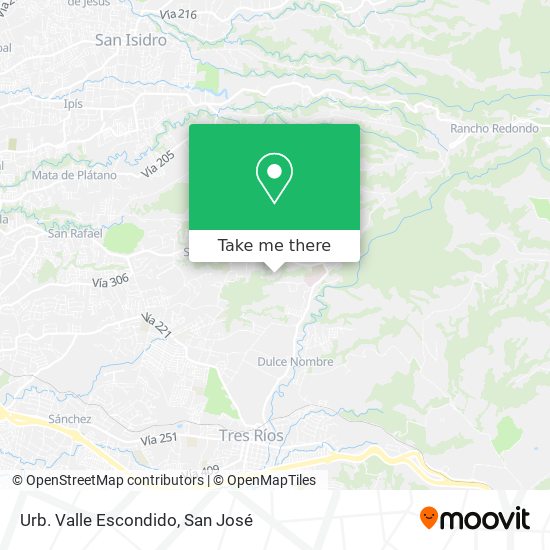 Urb. Valle Escondido map