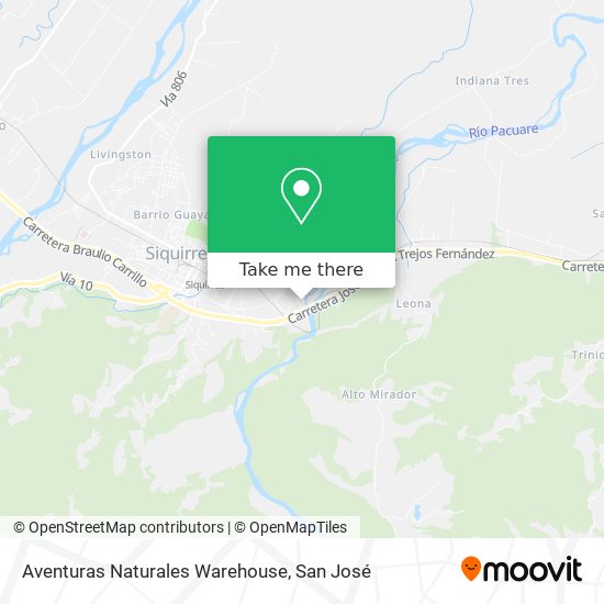 Aventuras Naturales Warehouse map