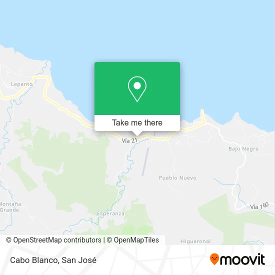 Mapa de Cabo Blanco