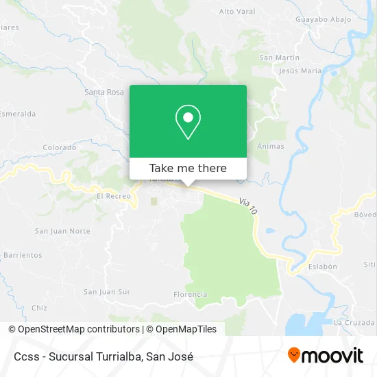 Ccss - Sucursal Turrialba map