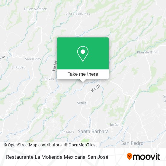 Restaurante La Molienda Mexicana map