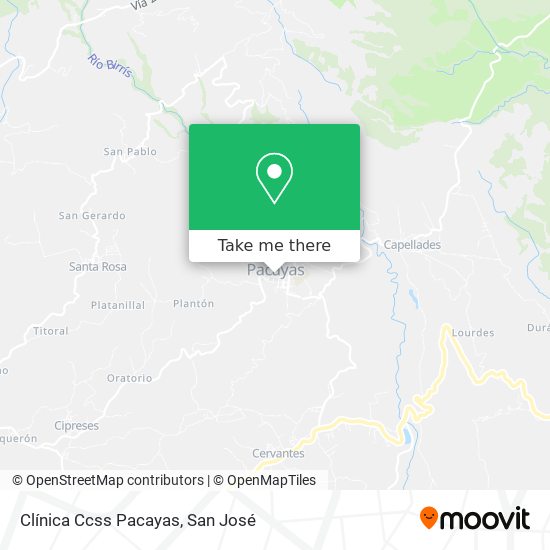 Clínica Ccss Pacayas map
