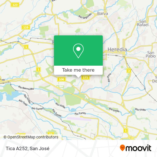 Tica A252 map