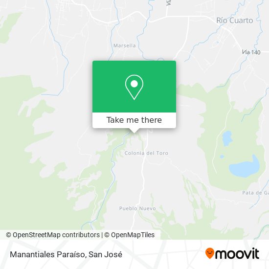 Manantiales Paraíso map