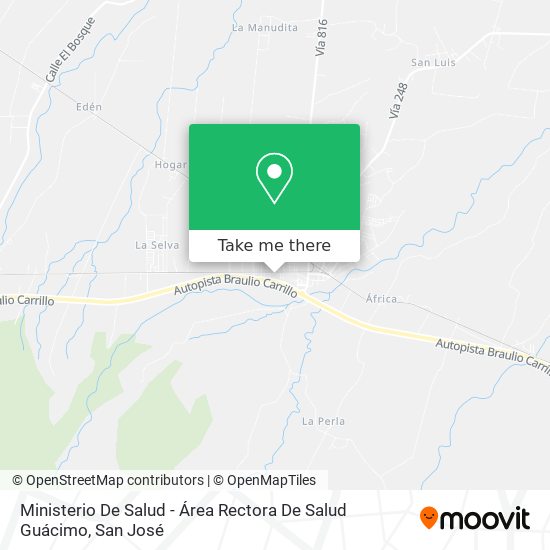 Ministerio De Salud - Área Rectora De Salud Guácimo map