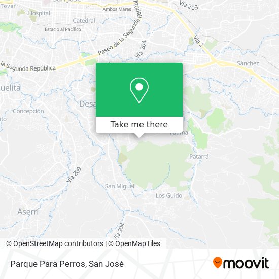 Mapa de Parque Para Perros