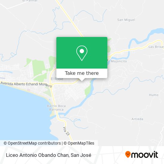 Liceo Antonio Obando Chan map