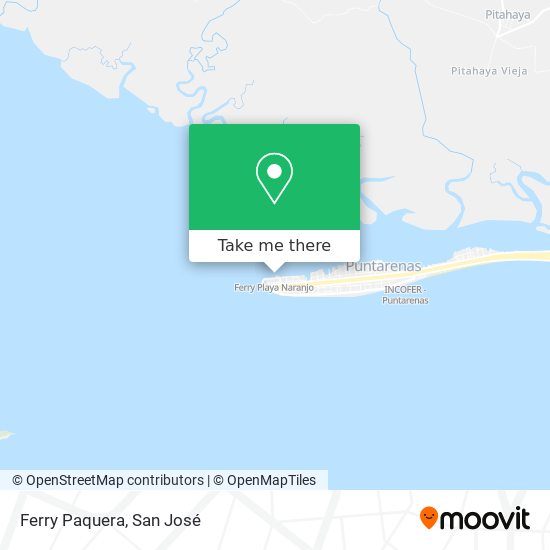 Mapa de Ferry Paquera