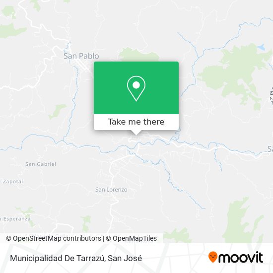 Mapa de Municipalidad De Tarrazú