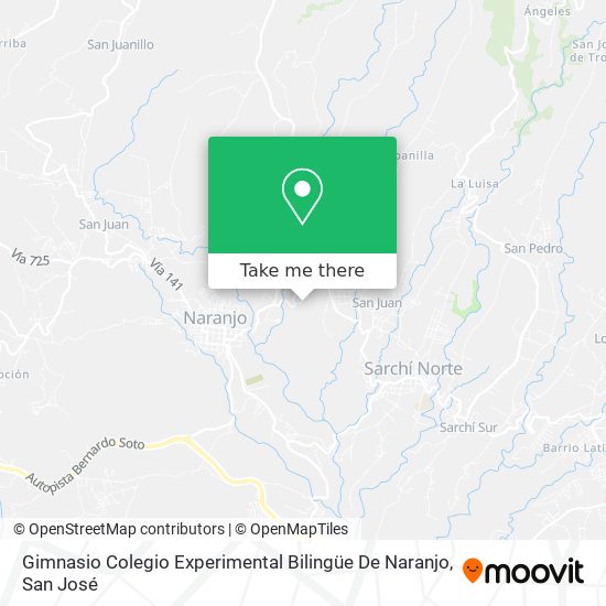 Mapa de Gimnasio Colegio Experimental Bilingüe De Naranjo