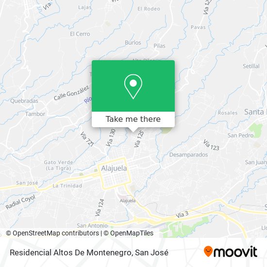 Residencial Altos De Montenegro map