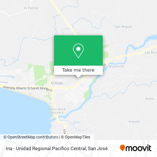 Mapa de Ina - Unidad Regional Pacífico Central